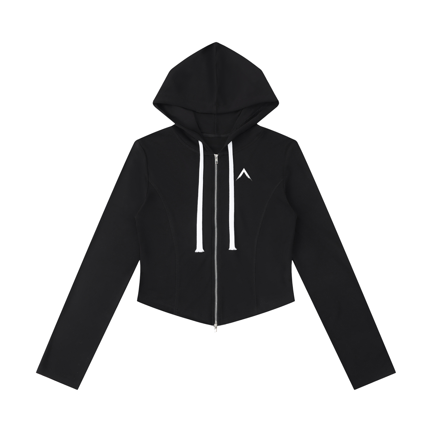 Women's Slim Cropped Full Zip Hoodie