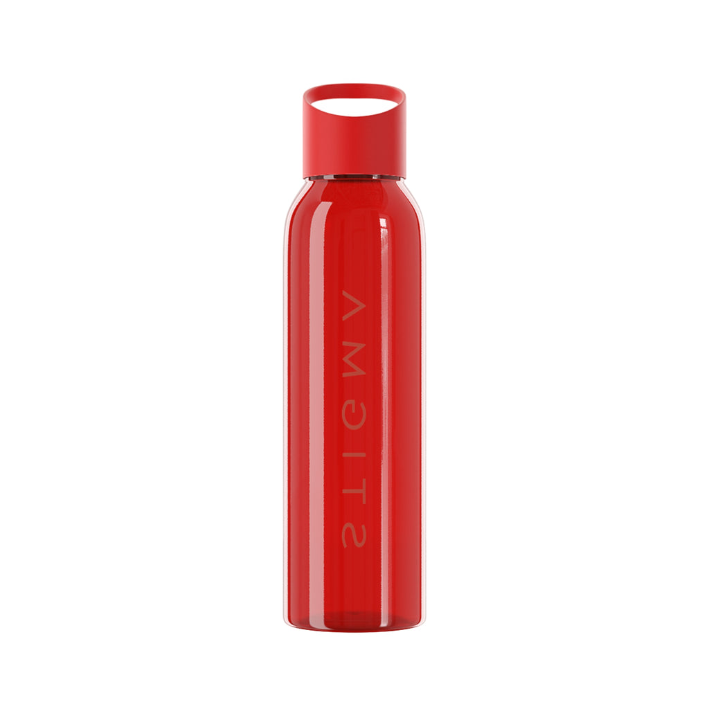 Sky Water Bottle – Minimal Clear Bottle with Vertical 'STIGMA' Text