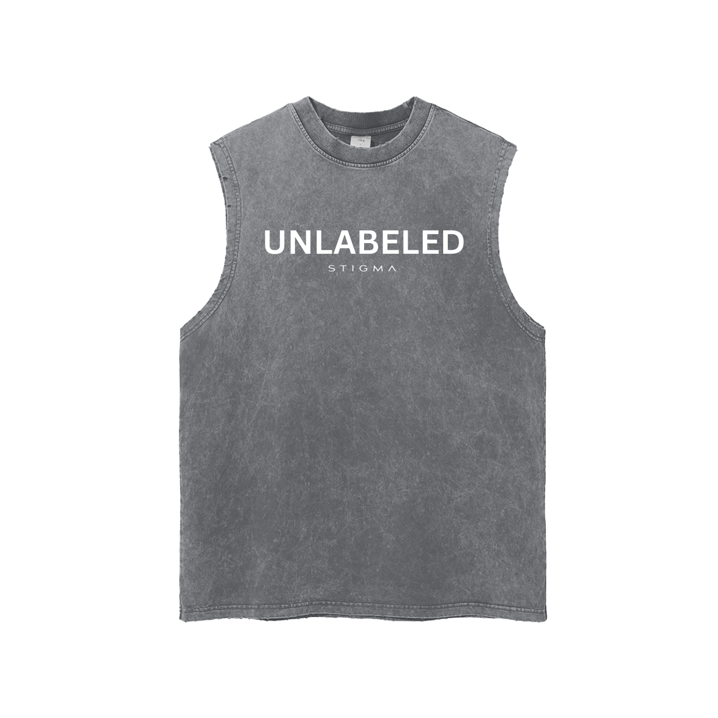 Snow Washed Frayed Hem Tank Top