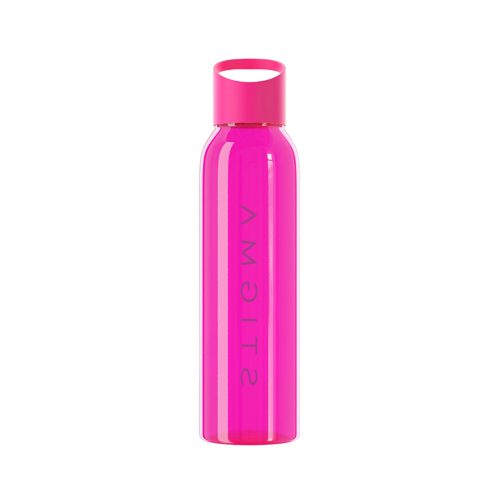 Sky Water Bottle – Minimal Clear Bottle with Vertical 'STIGMA' Text