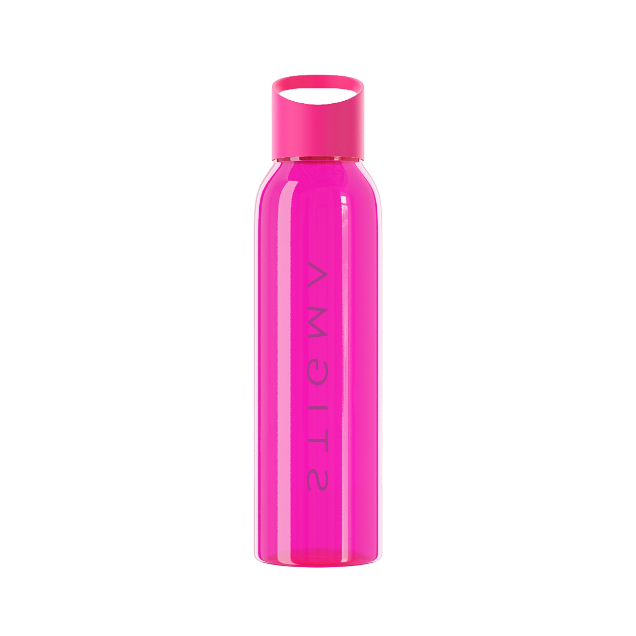Sky Water Bottle – Minimal Clear Bottle with Vertical 'STIGMA' Text