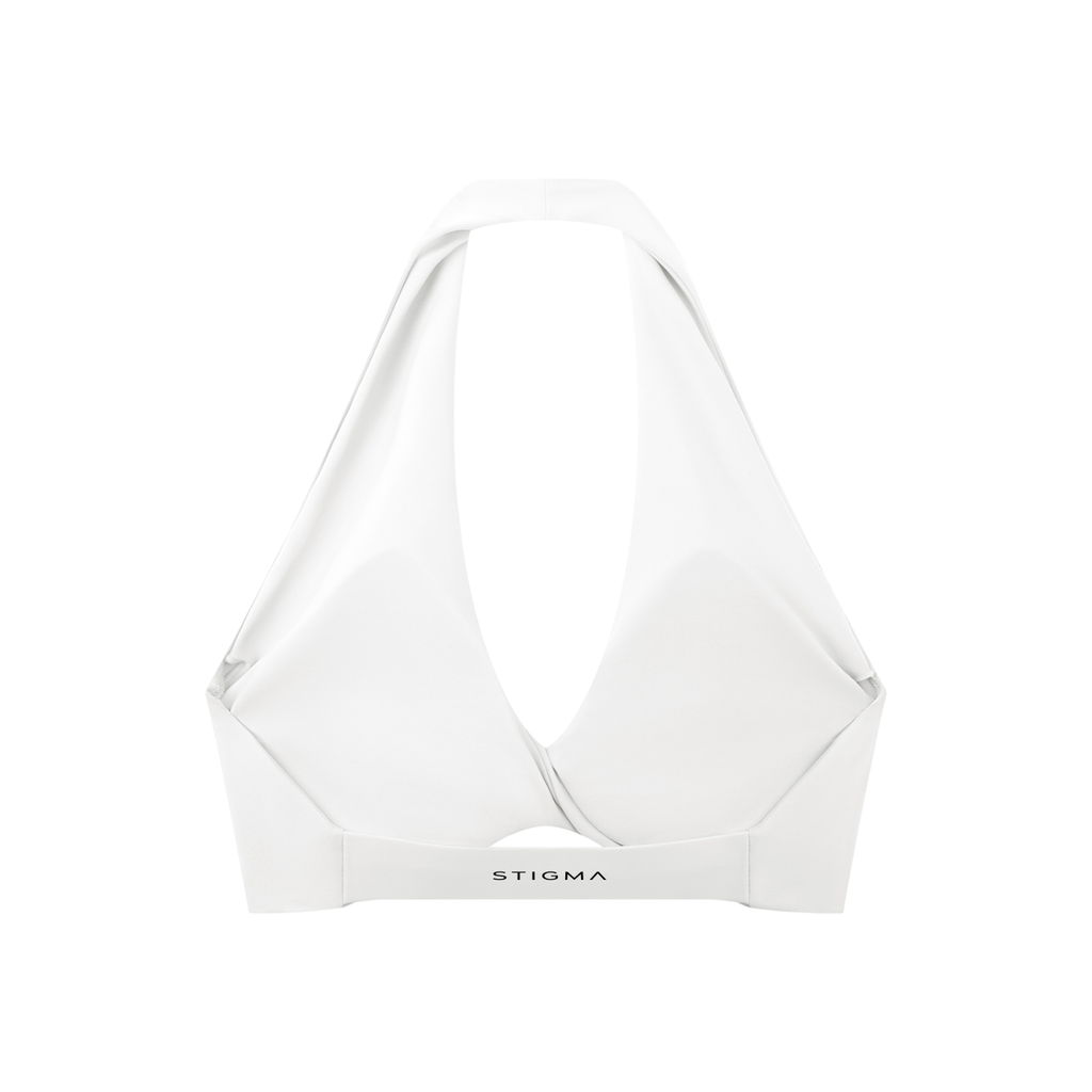 Women's Pleated Halter Sports Bra