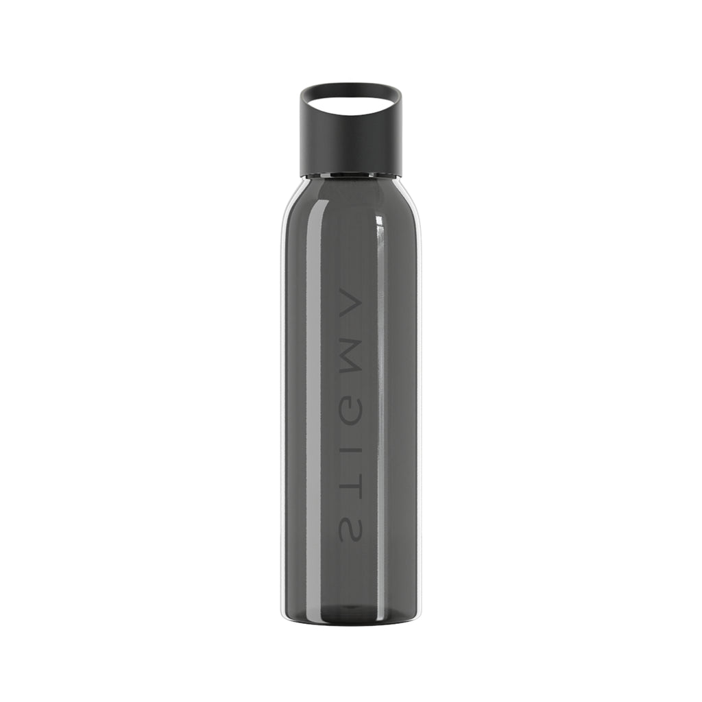 Sky Water Bottle – Minimal Clear Bottle with Vertical 'STIGMA' Text