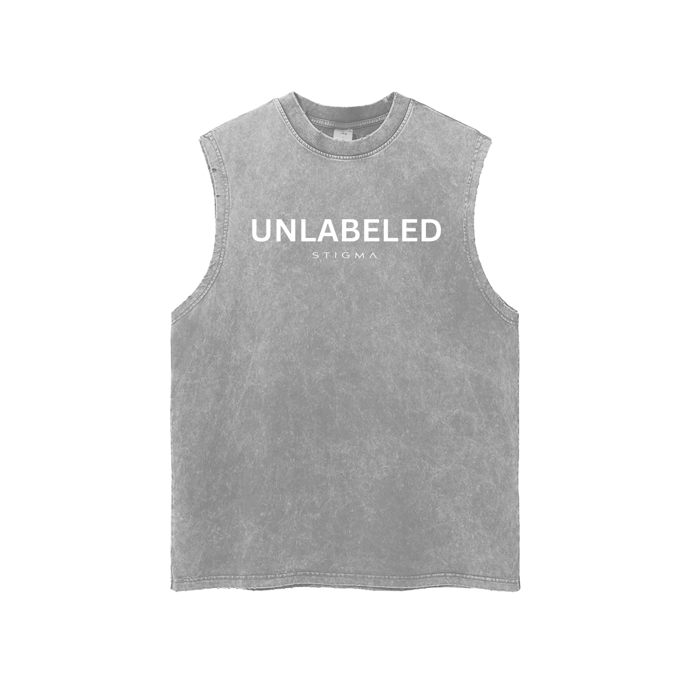 Snow Washed Frayed Hem Tank Top