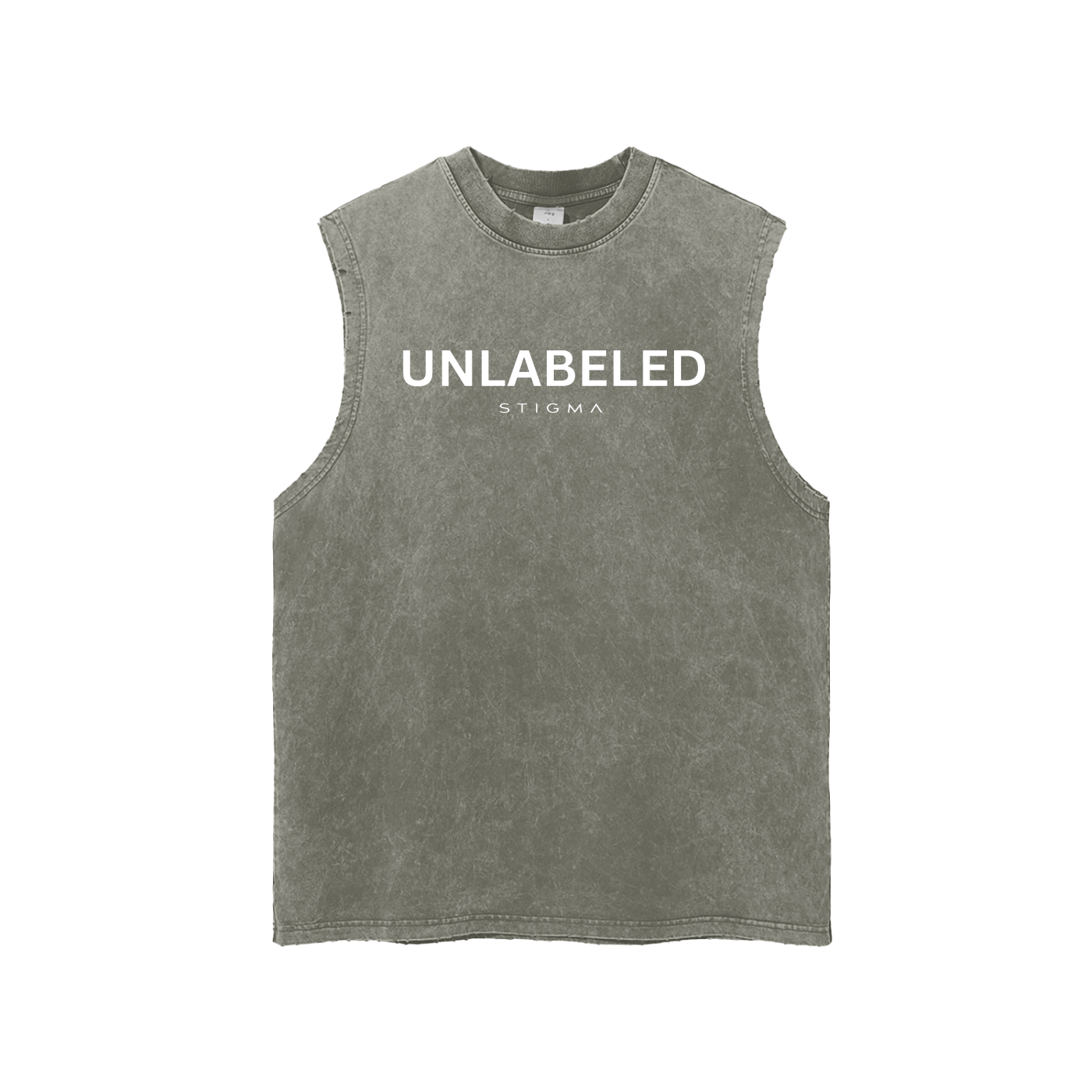 Snow Washed Frayed Hem Tank Top