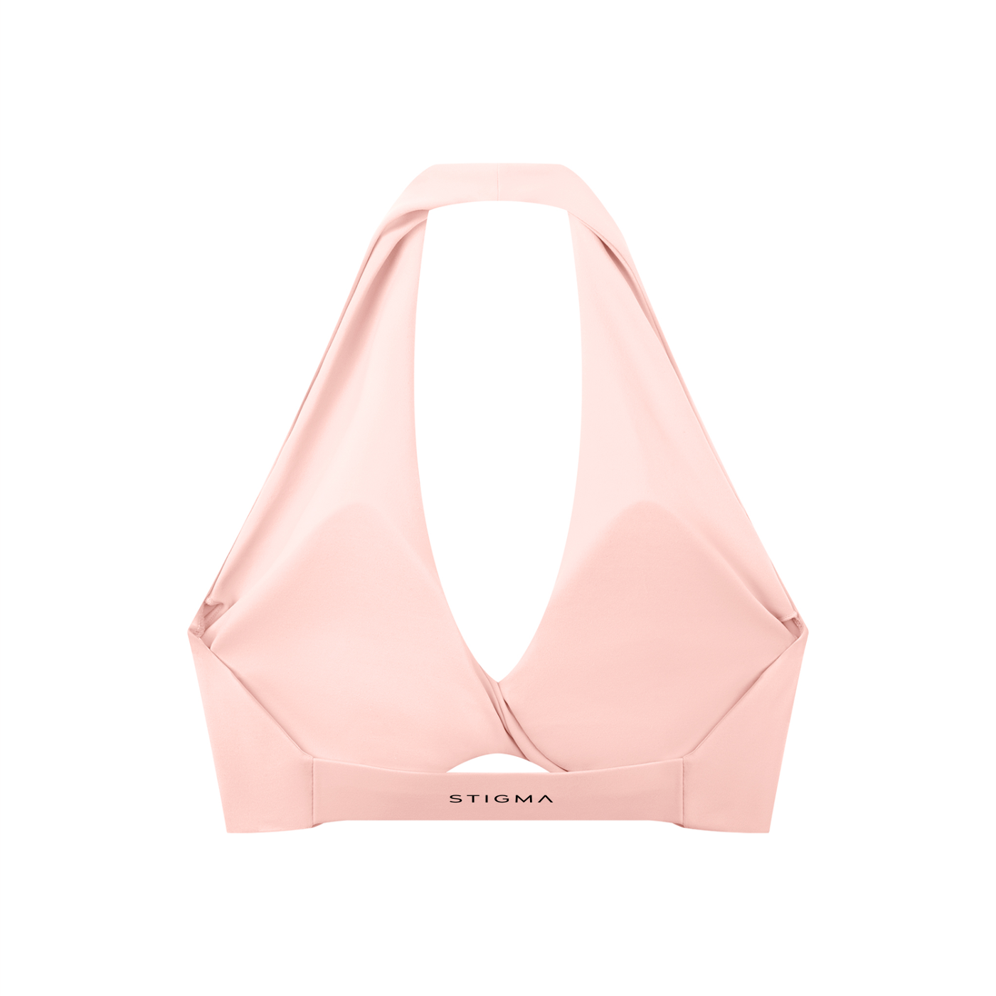 Women's Pleated Halter Sports Bra