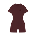 Women's Quarter-Zip Short Sleeve Romper