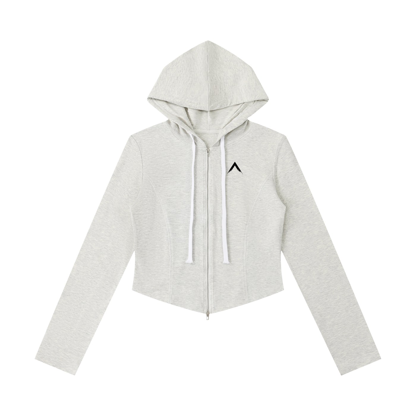 Women's Slim Cropped Full Zip Hoodie