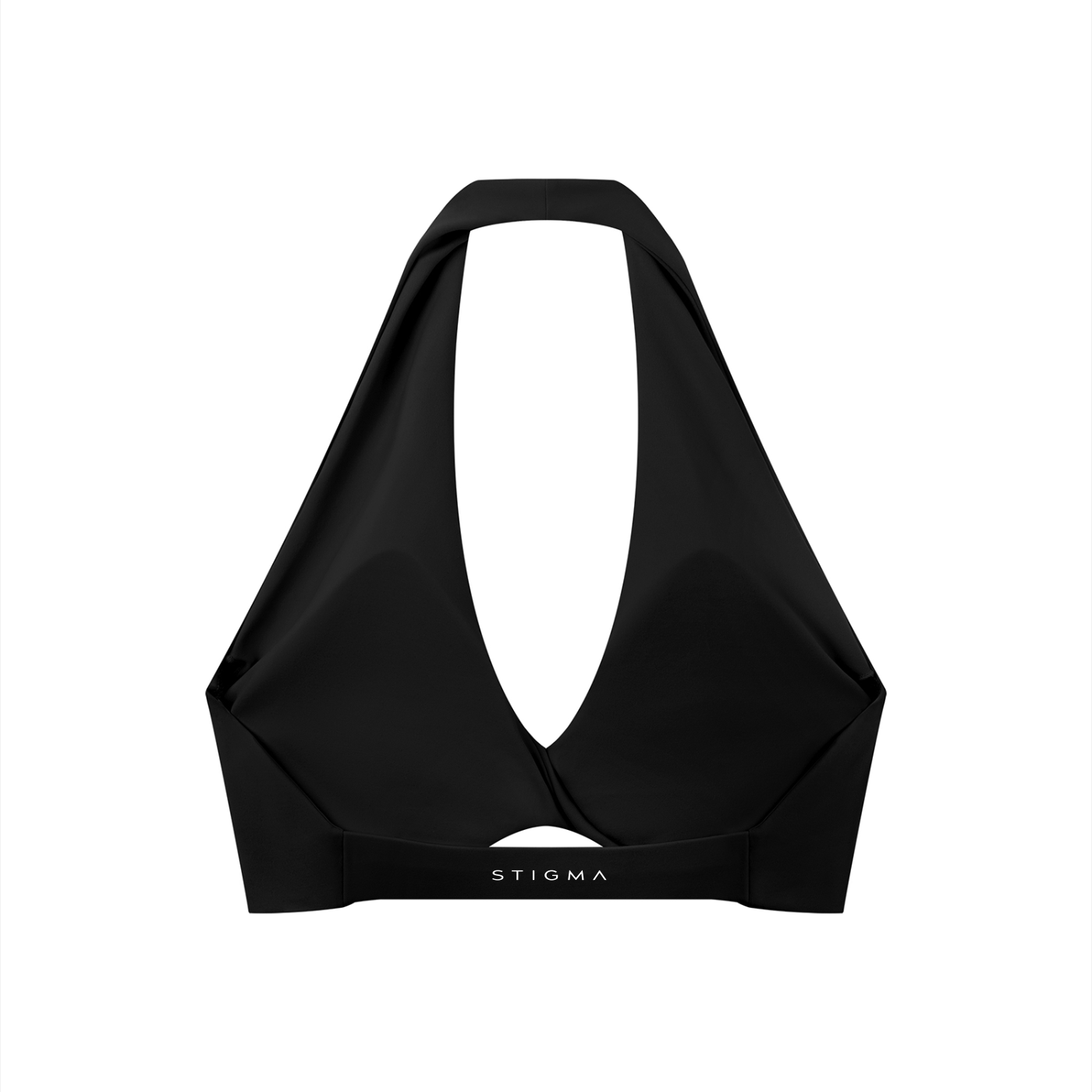 Women's Pleated Halter Sports Bra